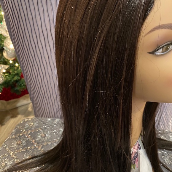 Dark brown straight wig - Picture 4 of 7